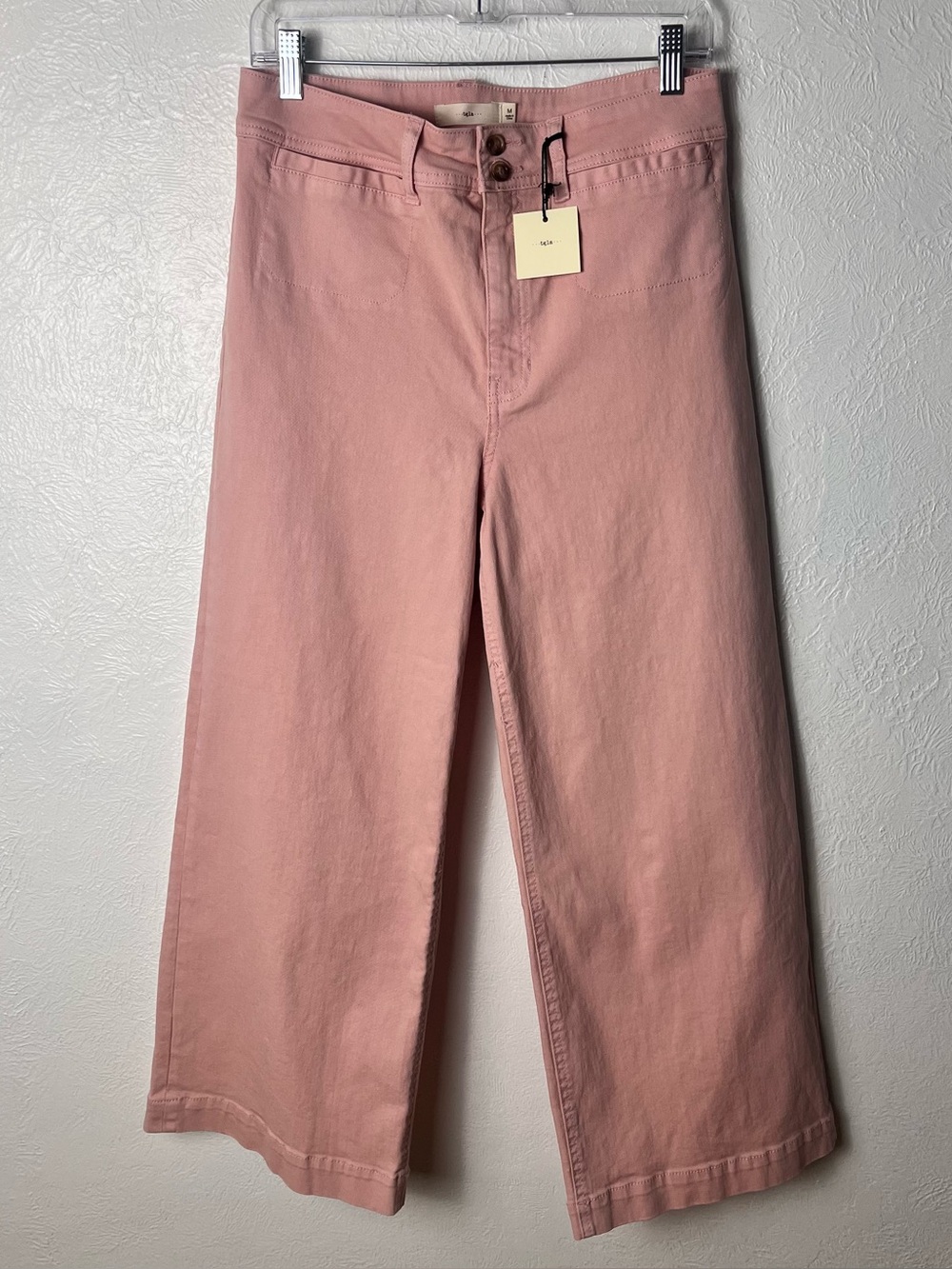 tgla Wide Leg Cropped Jeans Womens Size Medium Pink
